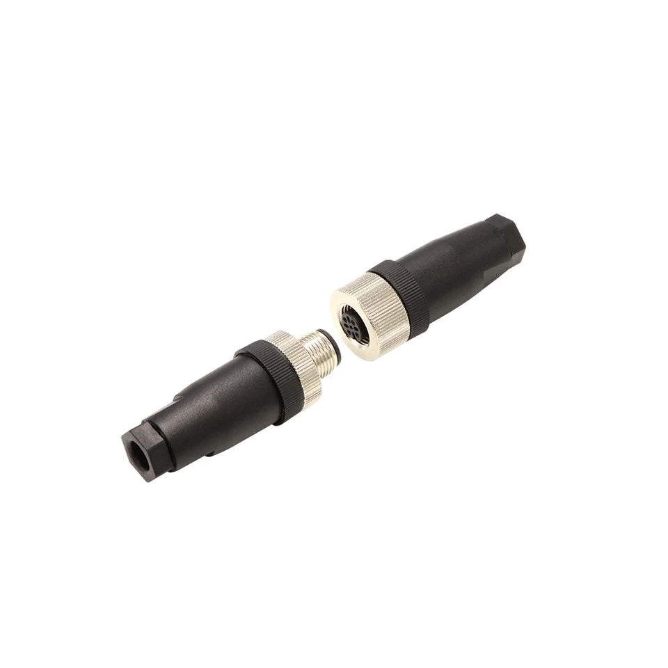 M12 8 Pin Heavy Duty veekindel pistik IP67